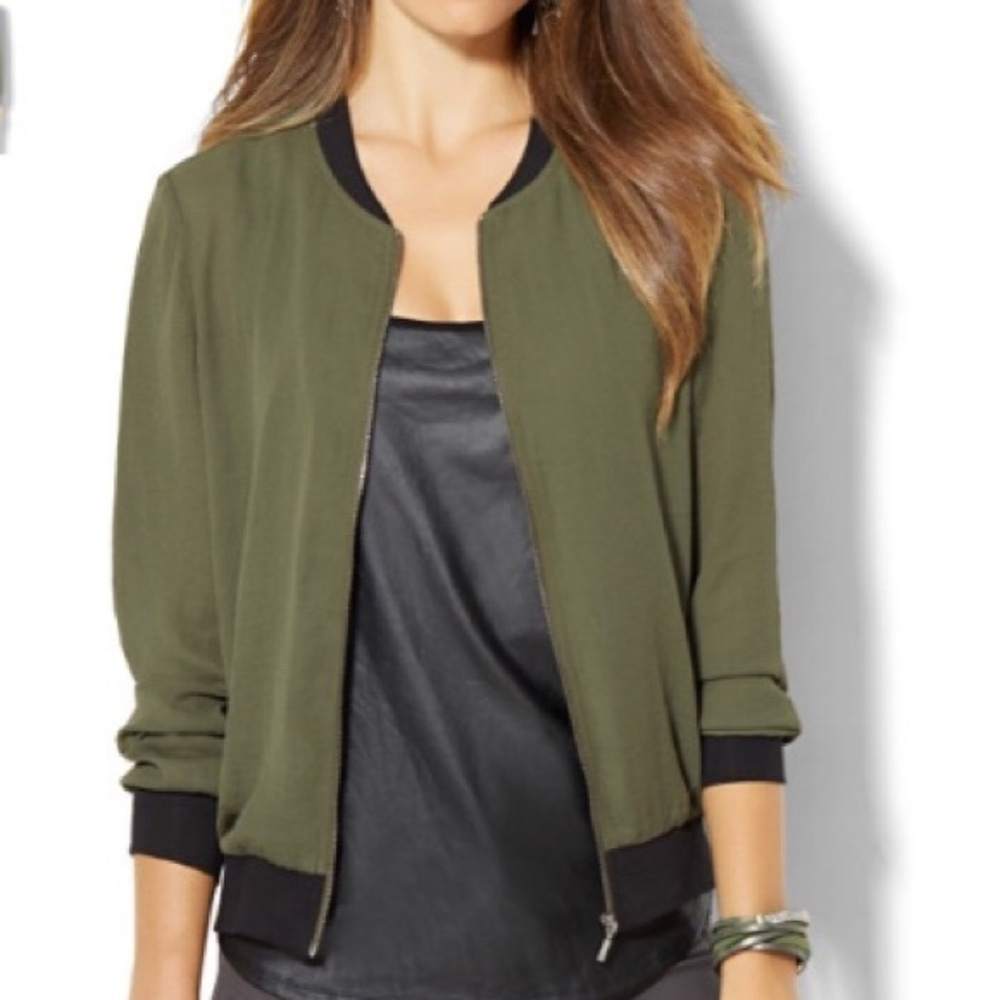 NY&Co Soho Jeans Bomber Jacket Size Medium
